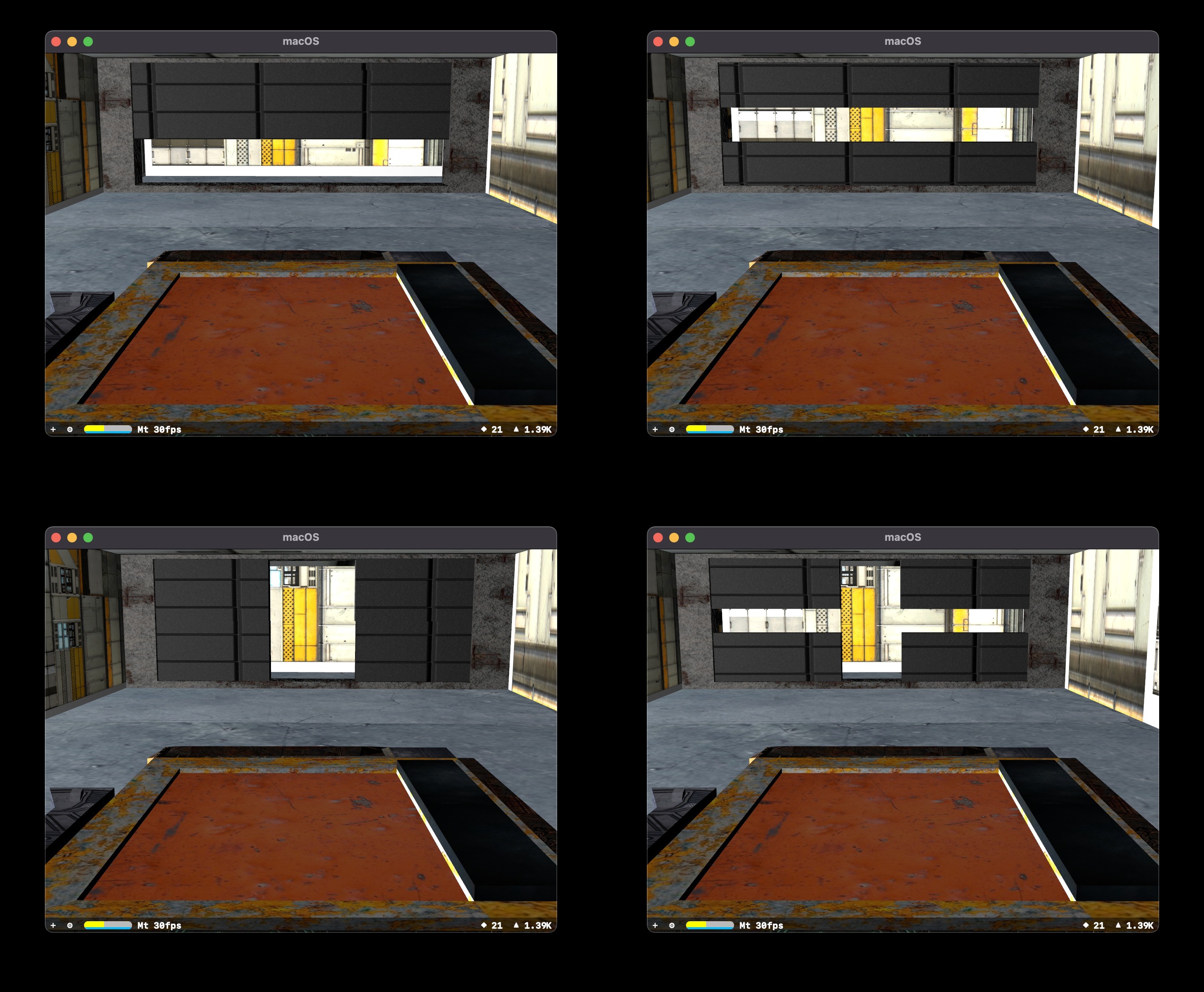 Doors with various number of segments (1-4)