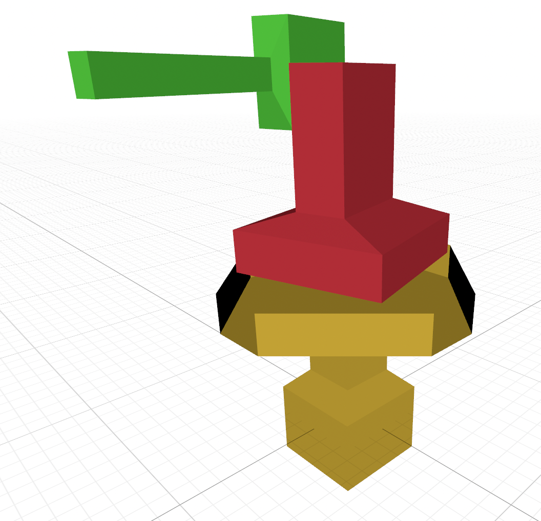 Turret object in Blender, now with shadows, shading