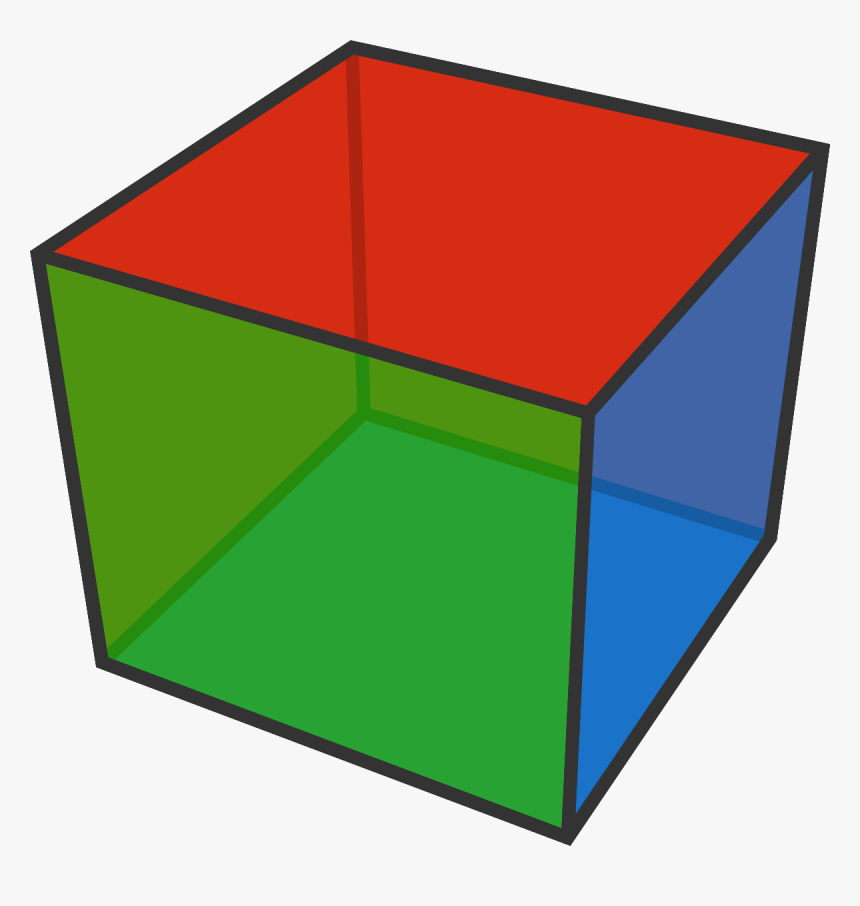 Cube with the primary colours on each side